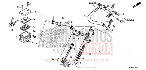 REAR BRAKE MASTER CYLINDER VFR800FH de 2017